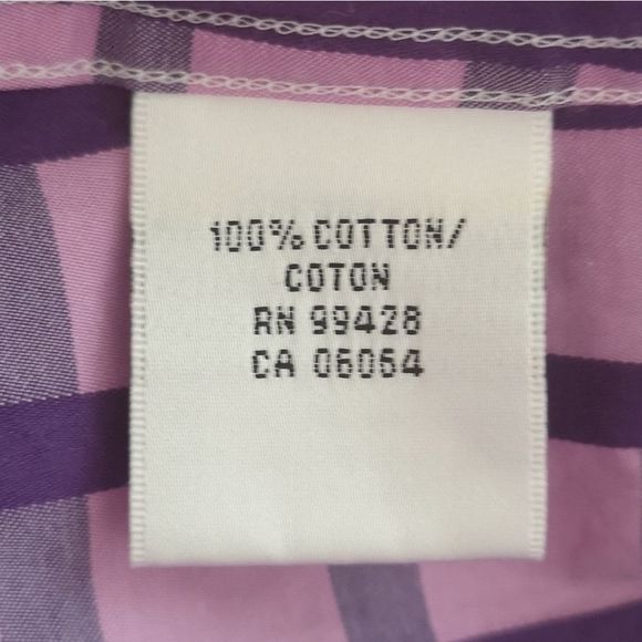 𝅺Bugatchi Uomo Mens Shirt Button Up Contrast Flip Cuff Cotton Casual Size Large - Picture 13 of 14